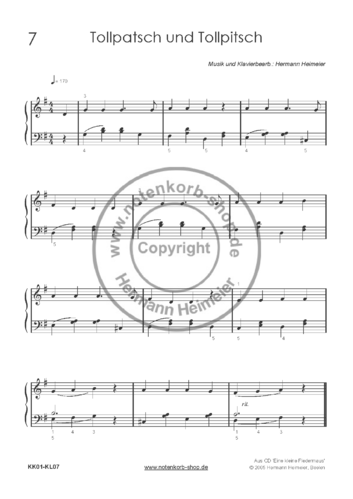 Tollpatsch und Tollpitsch [Klavier] (pdf)