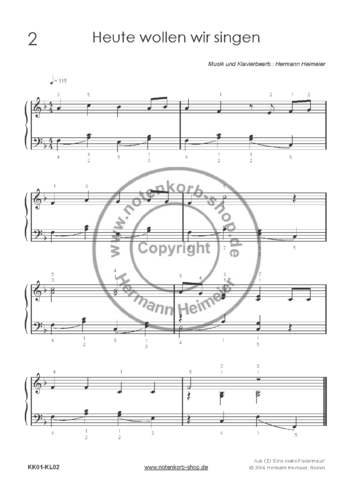 Heute wollen wir singen [Klavier] (pdf)