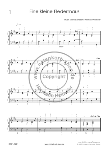 Eine kleine Fledermaus - Gesamtausgabe [Klavier] (pdf)