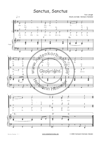 Sanctus, Sanctus [Klavier] (pdf)