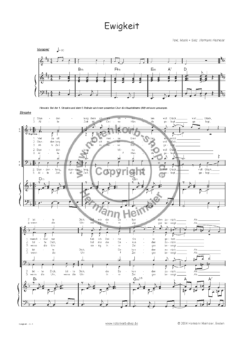 Ewigkeit [Klavier] (pdf)